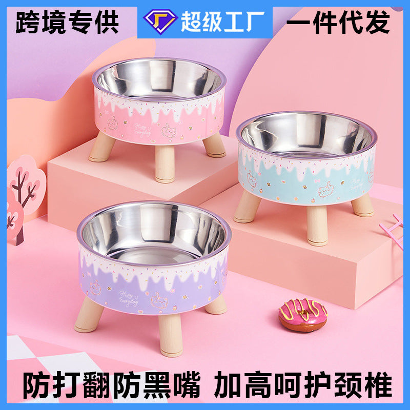 Anti-Overturn High-Foot Pet Bowl