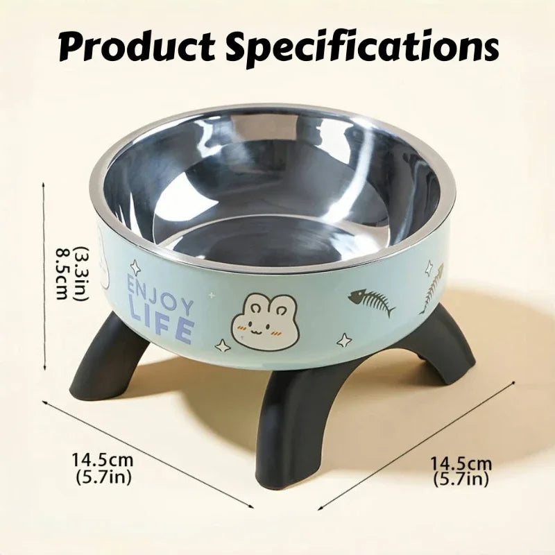 Anti-Tip Elevated Pet Bowl