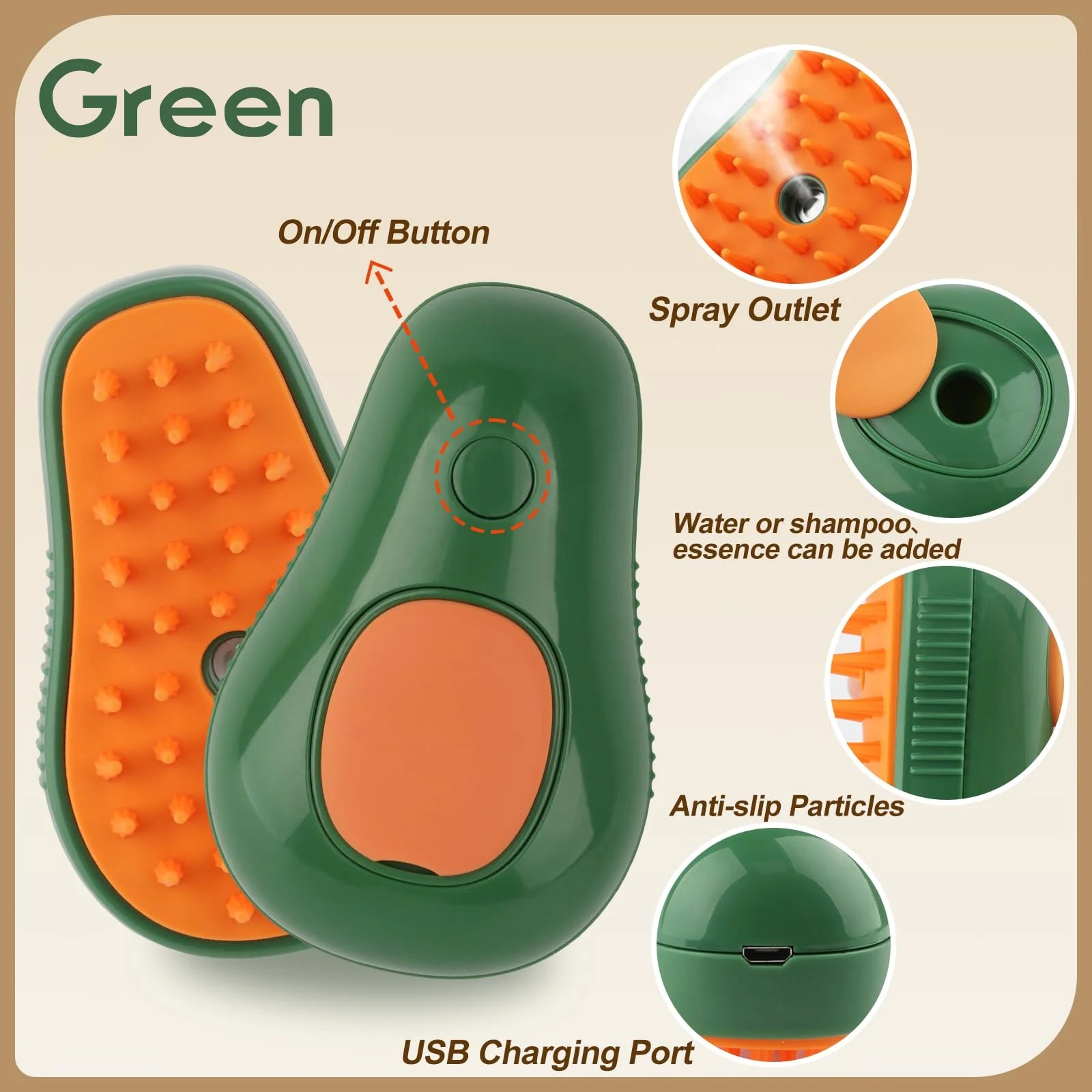 Steam Grooming Brush