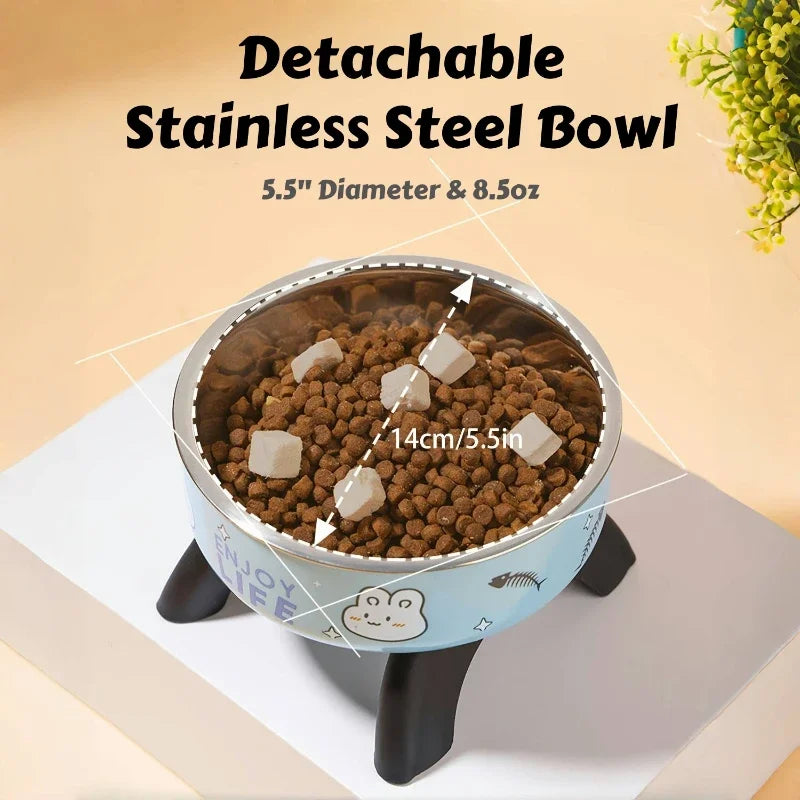 Anti-Tip Elevated Pet Bowl