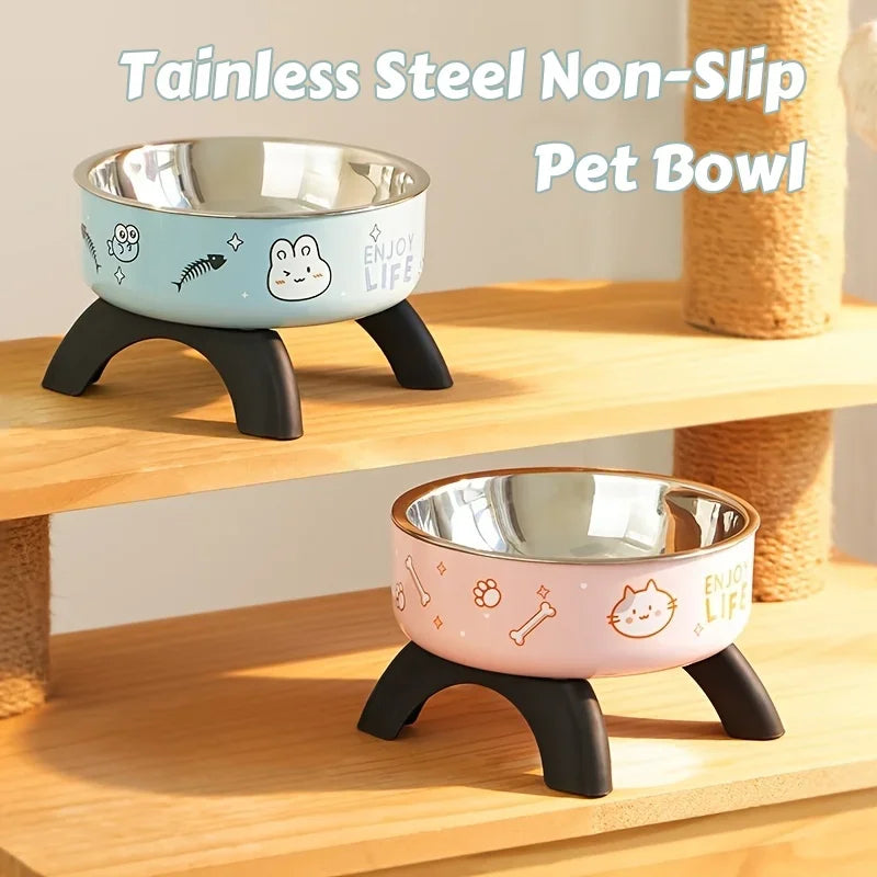 Anti-Tip Elevated Pet Bowl